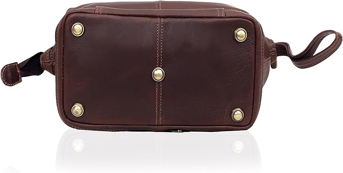 cuero Genuine Buffalo Leather Unisex Toiletry Bag Travel Leather Dopp Kit Made With High Class Buffalo Leather