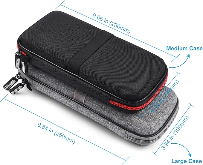 Powerbank Hard Travel Case Compatible RAV Power 26800/20100/20000mAh, Anker Power Core 26800mAh/ PowerCore +26800mAh, ROMOSS 30000mAh, Miady Charger, Ekrist, Lab599 Tx500 Radio(Light Grey)