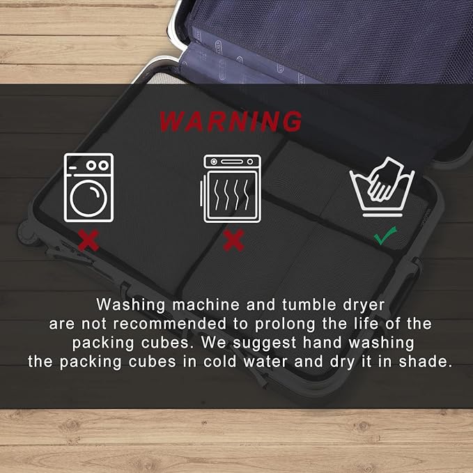 BAGAIL 6 Set Packing Cubes,Travel Luggage Packing Organizers