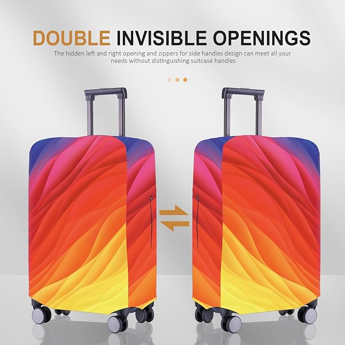 Travel Luggage Cover - Scratch-Resistant Fit 19-31 Inch Suitcase Protector, Not Included (F-S-005, M(24-25 inch))