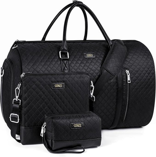 Convertible 2-in-1 Garment Bags for Travel, Carry On Garment Duffle Bag With Shoe Compartment Large Weekender Bag for Women Men Hanging Suitcase Suit Travel Duffel Overnight Bags 4pcs Set