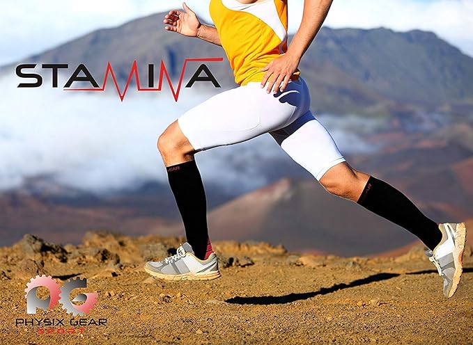 Physix Gear Compression Socks 20-30 mmHg - Men & Women - Running, Nurses, Shin Splints, Flight, Travel