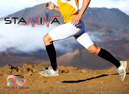 Physix Gear Compression Socks 20-30 mmHg - Men & Women - Running, Nurses, Shin Splints, Flight, Travel