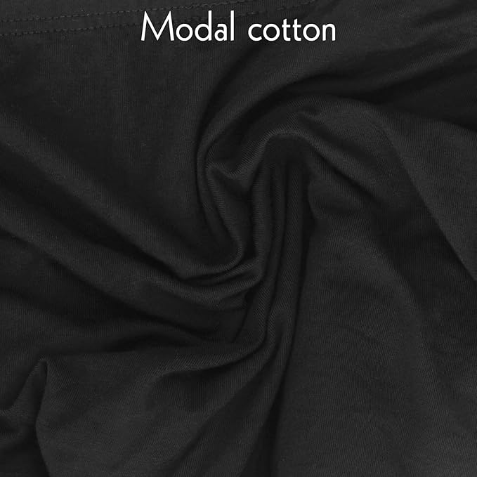 LUEXBOX Pocket Underwear for Men with Secret Hidden Pocket, Travel Boxer Briefs, 2 Packs (Black)