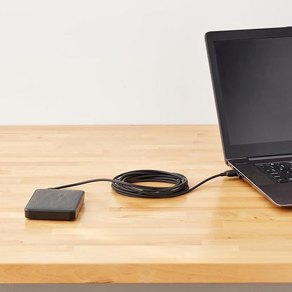 Amazon Basics 5-Pack USB-A to Micro USB Charging Cable, 480Mbps Transfer Speed with Gold-Plated Plugs, USB 2.0, 10 foot, Black