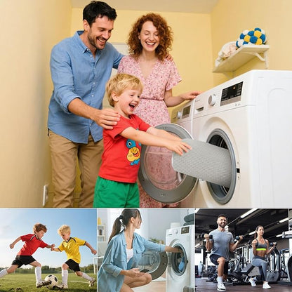 Shoe Washer Machine Bag 2Pack - Reusable Shoe Laundry Bag with Mesh Socks Washing Bag - 360°Deep Protective Cleaning Bags for Sneakers Delicate Footwear - Home Dorm Travel Essentials, Grey