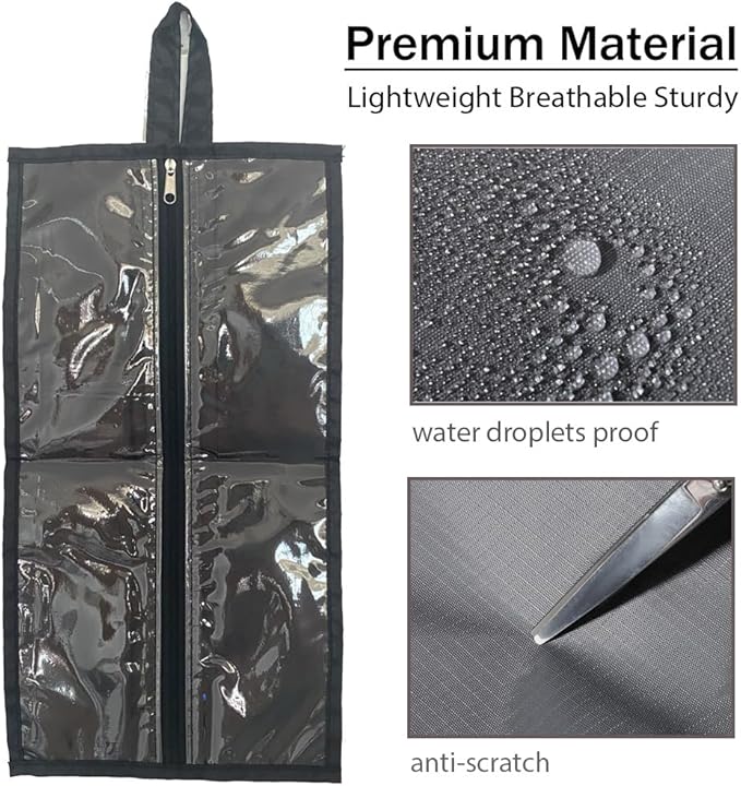 Shoe Bags for Travel 6 Pack Large Multi-color Shoe Pouch for Men Women Waterproof Translucent Portable Shoe Organizer bag with Sturdy Zipper and Handle