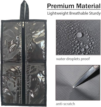 Shoe Bags for Travel 6 Pack Large Multi-color Shoe Pouch for Men Women Waterproof Translucent Portable Shoe Organizer bag with Sturdy Zipper and Handle