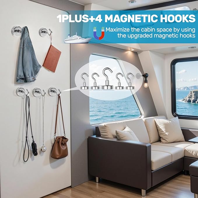 Cruise Essentials 2025 - Cruise Must Haves Kit with Non-Surge Protector Power Strip, Lanyard with ID Holder, Magnetic Hooks, Luggage Tag Set, Towel Bands, Waterproof Phone Holder - Travel Essentials