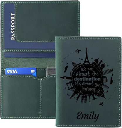 Personalized Leather Passport Holder, Custom Travel Wallet, Genuine Leather Passport Cover- Custom Engraved Passport Wallet, Wallet for Passports