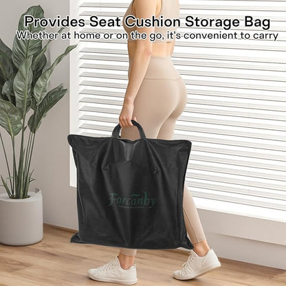 Seat Cushions for Office Chairs - Pressure Relief Seat Cushion - Car Seat Cushions for Pressure Relief, Tailbone Pain, Sciatica & Back Pain Relief for Office Chairs (Jet Black)