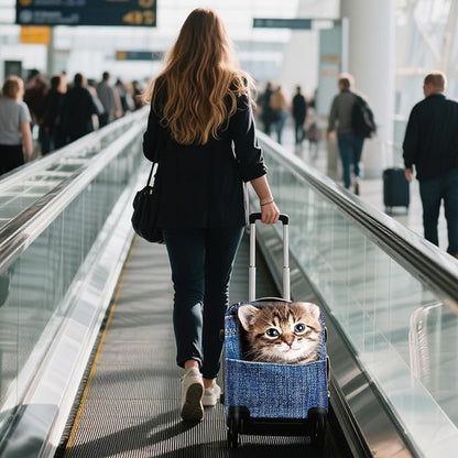 WUJIAONIAO Travel Luggage Cover Baggage Suitcase Cover Protector Skins 18-32 Inch (Cat B, L (for 25-28 inch luggage))