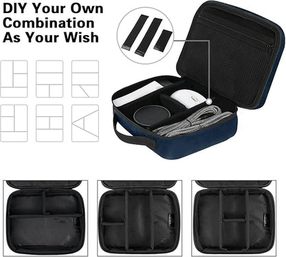 MATEIN Electronics Organizer Travel Case, Water Resistant Portable Travel Cord Organizer for Earphone, Power Bank, and Flash Drive, Universal Carry Case for Cables, Tech Gifts for Men, Navy Blue