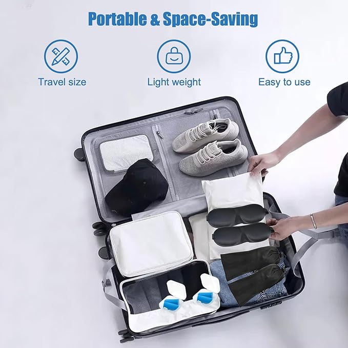 2 Pack Foot Hammock for Plane Travel, Portable Airplane Foot Rest Leg Hammock for Airplane Travel, Adjustable Plane Footrest Foot Sling for Long Flight