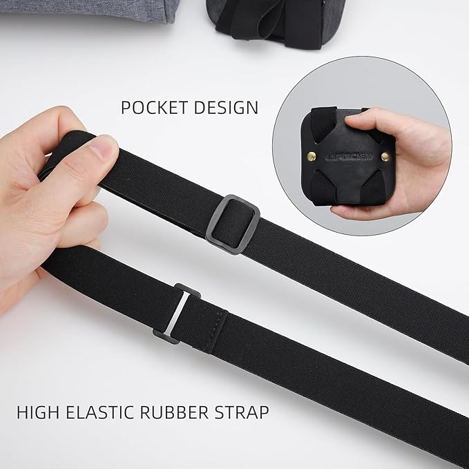 Adjustable Luggage Straps for Suitcases Add a Bag High Elastic Travel Bag Bungees Connecting Carry On Bag TSA Approved (3 Pack Black)