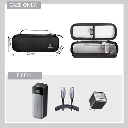 Hard Storage Case for Anker 737 Power Bank (PowerCore 24K) and Anker 715 Charger (Nano II 65W) Combo-Tourmate (Black case only)