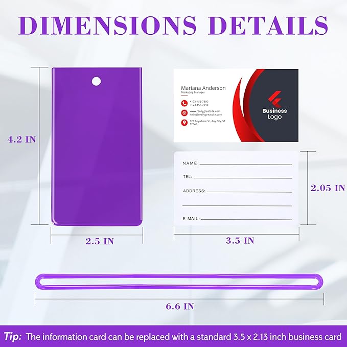 100 Pack Luggage Tags for Suitcases, Airplane Travel Essentials for Flying, International Travel Must Haves, and Luggage Accessories by Sodsay