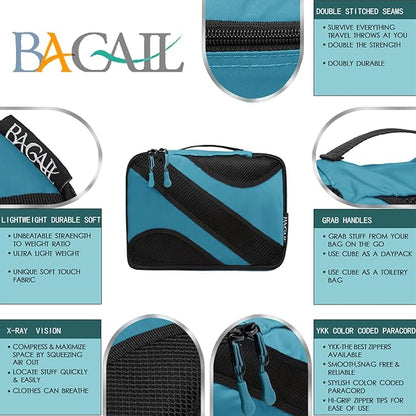 BAGAIL 6 Set Packing Cubes,Travel Luggage Packing Organizers