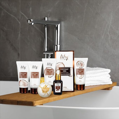 Coconut Vanilla Spa Gift Set for Women Christmas Gifts - Luxurious 28-Piece Body Care Collection, Moisturizing Bath & Body Basket Gift Set for Mother's Day, Birthday, Self Care Gift