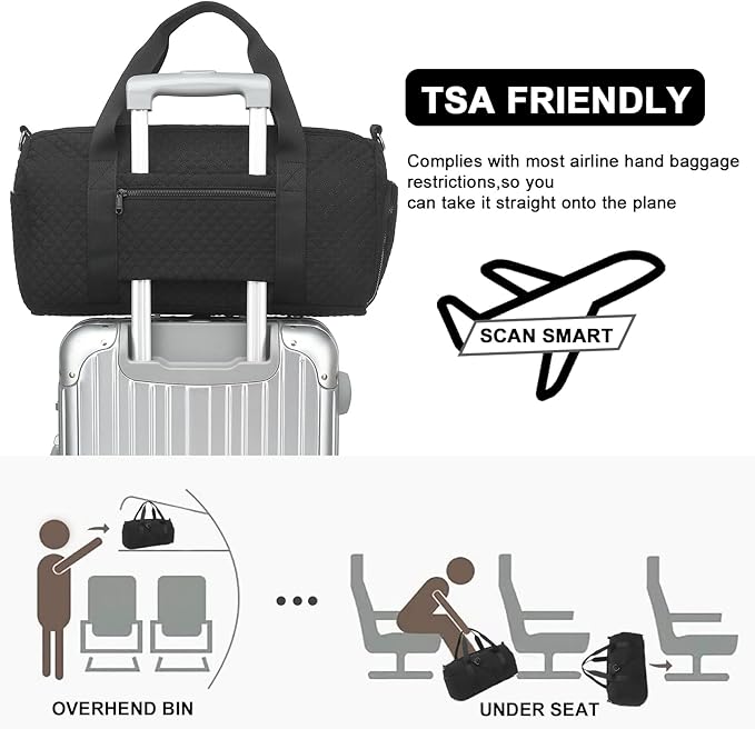 BLUBOON Duffle Bag Girls Kids Cute Gym Bag with Shoes Compartment & Wet Separation Waterproof Sports Overnight Travel Bag