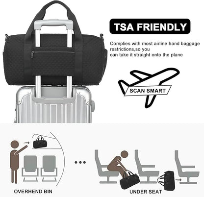 BLUBOON Duffle Bag Girls Kids Cute Gym Bag with Shoes Compartment & Wet Separation Waterproof Sports Overnight Travel Bag