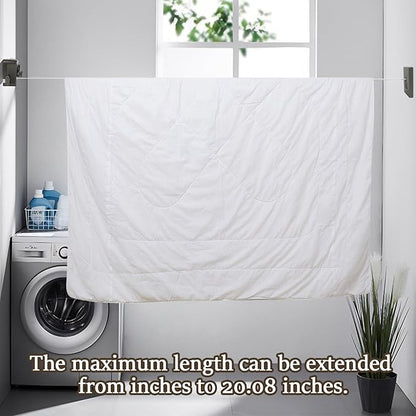 Retractable Clothesline, Retractable Outdoor Clothes Line, Heavy Duty Clothes Drying Laundry Line Wall Mounted Stainless Steel Line for Home, Travel, and Outdoor Use