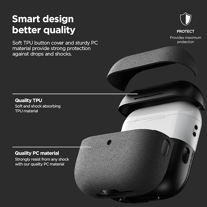 VRS Design Modern for Apple AirPods Pro 3rd Generation Case (2025) – Modern Minimal Style with Slim Profile and Precise Fit Compatible with AirPods Pro 3 (Navy)