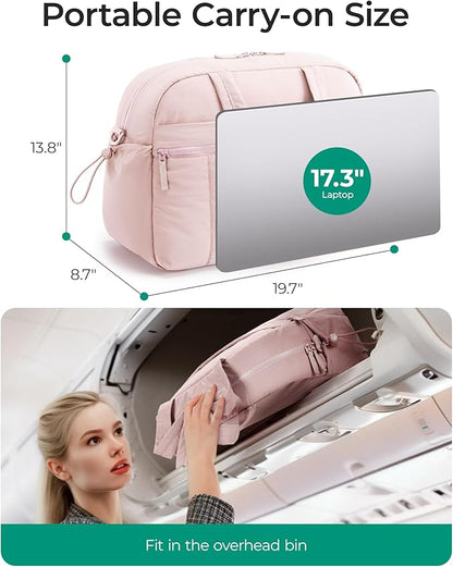 BAGSMART Gym Bag for Women, Duffle Bag for Travel with Wet Pocket, Lightweight Carry on Weekender Duffel, Water Resistant