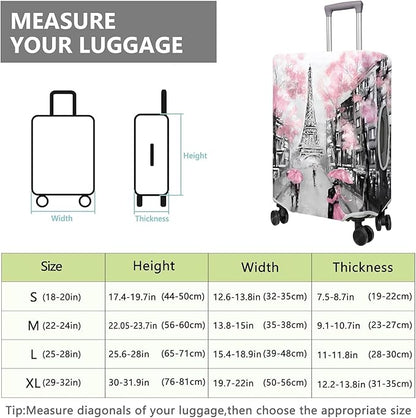 Travel Luggage Cover Suitcase Protector Fits 18-32 Inch Wheel Covers PatternedTravel Related Items Flower Luggage Protector Elastic S