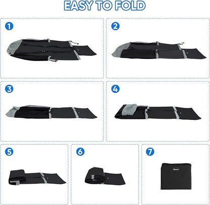 BALEINE 120L Laundry Bag Backpack, 900D Oxford Fabric Large Travel Laundry Bags with Shoulder Straps and 2 Mesh Pockets for College Dorm, Apartment, Laundromat (Black, 120L)