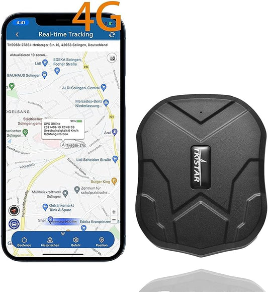 TKSTAR 4G GPS Tracker for Vehicles Hidden Magnetic Car GPS Tracker Locator Real-time Vehicle Tracking Devices with Electric Fence and Anti-Theft Alarm for Car/Motorcycle/Trucks/Fleet/Boat (4G TK905)