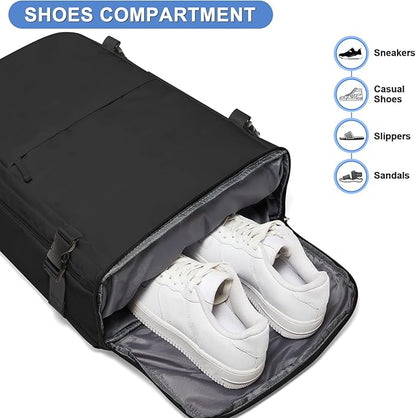 Large Travel Backpack For Women Airline Approved Carry On Waterproof Sports Luggage Casual Daypack Small Hiking Backpack Black