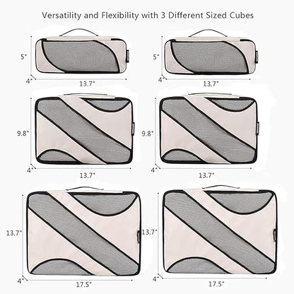 BAGAIL 6 Set Packing Cubes,Travel Luggage Packing Organizers