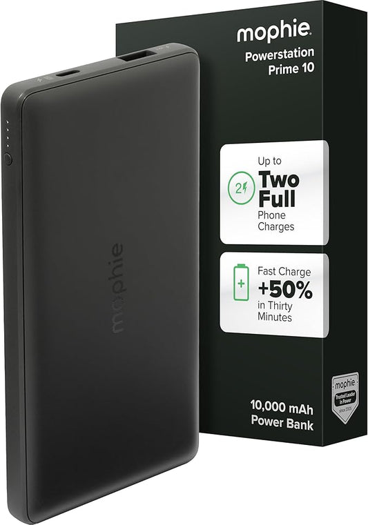 Mophie Powerstation Slim 10,000mAh Power Bank | Thin Everyday Power | 15W, Multi-Device