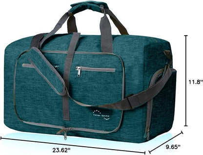 Felipe Varela Duffle Bag with Shoes Compartment and Adjustable Strap,Foldable Travel Duffel Bags for Men Women,Waterproof Duffel Bags