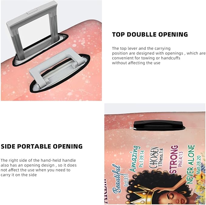 Luggage protector suitcase cover luggage cover for Suitcase Washable Suitcase Protector Anti-scratch Suitcase cover Small African American Woman