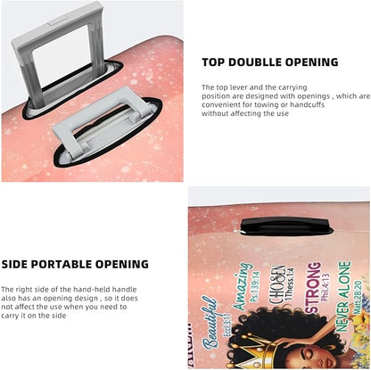 Luggage protector suitcase cover luggage cover for Suitcase Washable Suitcase Protector Anti-scratch Suitcase cover Small African American Woman