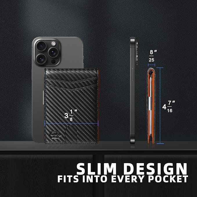 Zitahli Money Clip Wallets for Men,Slim Bifold Wallet 10-12 Cards, Mens Leather Wallet with ID Window,RFID Blocking Thin Minimalist Credit Card Holder,Gifts for Him