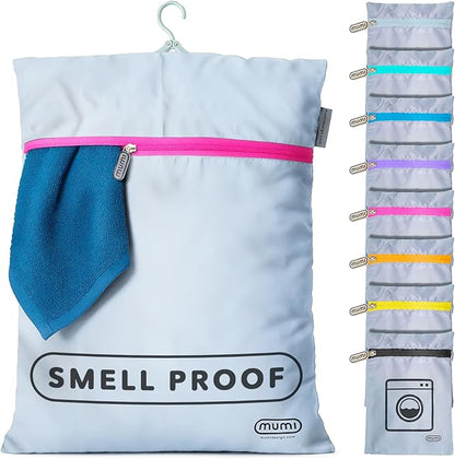 MUMI Travel Laundry Bag – Mesh Laundry Bags for Delicates with Hanger & Pouch | Delicates Bag for Washing Machine | Large Laundry Net Bag for Travel, Gym, Baby Clothes, and More (Pink)