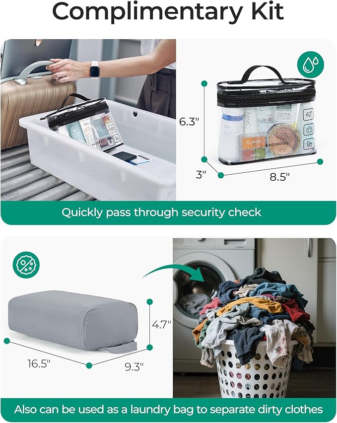 BAGSMART Gym Bag for Women, Duffle Bag for Travel with Wet Pocket, Lightweight Carry on Weekender Duffel, Water Resistant