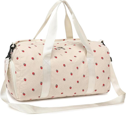 BLUBOON Duffle Bag Girls Kids Cute Gym Bag with Shoes Compartment & Wet Separation Waterproof Sports Overnight Travel Bag