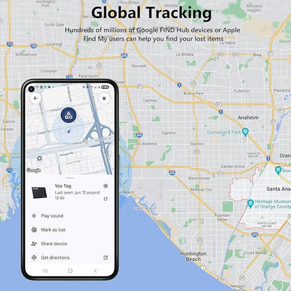 ATUVOS Dual System Air Card Tag Pro 2 Pack, Rechargeable Wallet Tracker Work with Android Google Find Hub or iOS Apple Find My APP (Huawei not Supported), Smart Finder Locator for Wallet/Luggage/Bag
