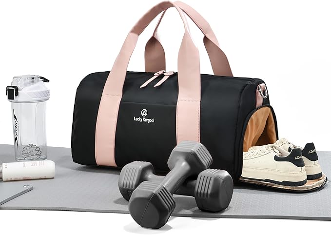 Small Gym Bag for Women with Wet Pocket & Shoes Compartment, Cute Mini Sport Duffel Gym Tote Bags for Yoga, Workout, Dance, Swim