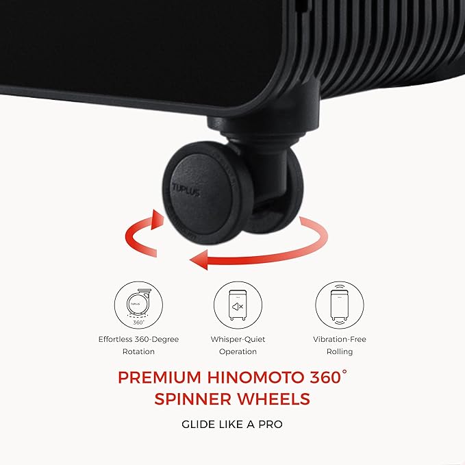 TUPLUS Suitcase ABS Hard Shell Luggage with 4 Spinner Wheels Hold Check in Travel Case, Balance Series