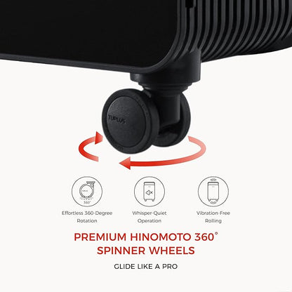 TUPLUS Suitcase ABS Hard Shell Luggage with 4 Spinner Wheels Hold Check in Travel Case, Balance Series