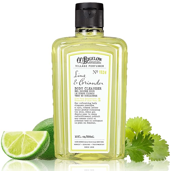C.O. Bigelow Lime Coriander Apothecary Duo Skin Care Gift Set, Body Wash & Body Lotion, Liquid Soap & Moisturizing Lotion, Set of 2, 10 Fl Oz