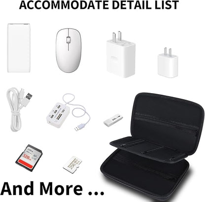 Electronic Organizer Travel Case for MacBook Power Adapter Chargers Cables Tech Organizer Hard Drive USB Flash Disk SD Card Cord Portable Electronics Accessories Bag - Large