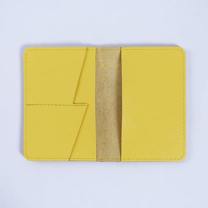INCARNE Leather Passport Holder for Travel - Passport Case - Passport Wallet for Men - Passport Cover for Women Sleeve Protector - Travel Essentials Vacation Luggage Travel Gifts - Classic Yellow
