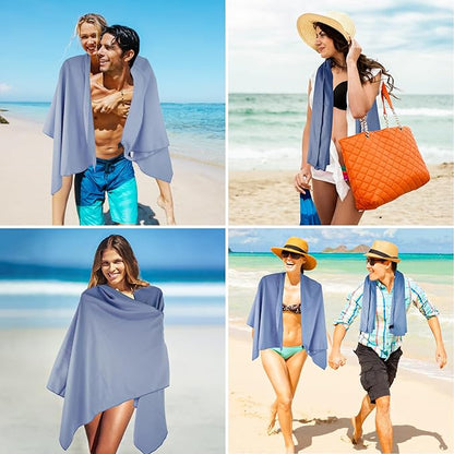 Camping Towel XL Size Microfiber Quick Dry Swimming Pool Beach Travel Body Towels(Navy Blue, 1 Pack XL)