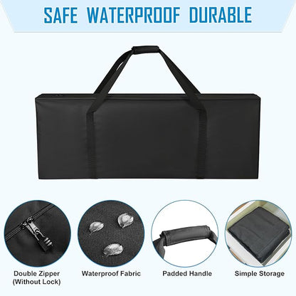 47" Sports Duffle Bag - 197L Extra Large Travel Duffel Luggage Bag with Upgrade 2-way Lockable Zippers, Durable & Water Resistant (47" Black)